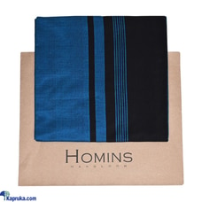 HOMINS HANDLOOM GENTS SARONG BLACK AND TURQUOISE BLUE Buy Homins International Online for specialGifts