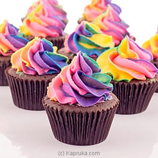 Rainbow Swirl Chocolate Cupcakes - 12 Piece  Online for cakes