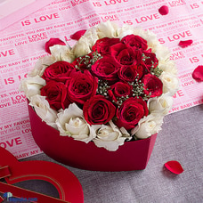 Roses Of Devotion Heart Arrangement Buy you and me Online for specialGifts