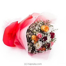 Dozen Multicolored Roses bouquet at Kapruka Online
