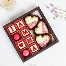 Java 08 Piece Chocolates With `I Heart Amma` With Big Diamond Hearts Buy mothers day Online for specialGifts