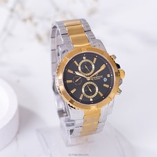 Sunrise Sapphire Glass Gent`s Gold and Silver Watch Buy SUNRISE Online for specialGifts