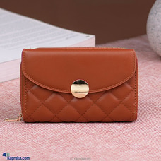 Slim Small Wallet With Zipper Coin Pocket - Brown Buy valentine Online for specialGifts