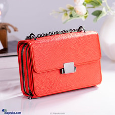 Small HandBag With Chain Handle - Orange Buy birthday Online for specialGifts