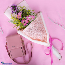 Pink Perfection Combo Gift Set - Shoulder Bag with Flower Bouquet - Gift For  Birthday , Gift for Her Buy mothers day Online for specialGifts