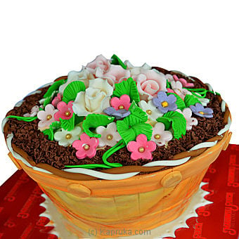 Chocolate Flower Basket Cake Online at Kapruka | Product# cake0MAH00118