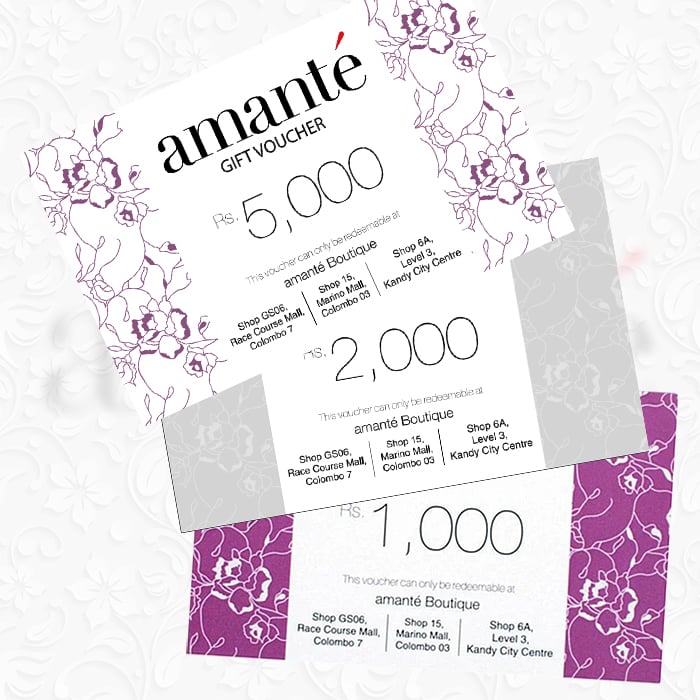 Amanté Gift vouchers 1000 Online at Kapruka | Product# giftV00Z95_TC1