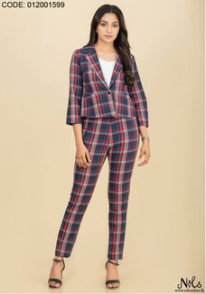 RAYNE BLUE CHECK PANT Buy NILS Online for specialGifts