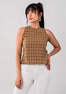 LEXI SLEEVELESS BROWN TOP Buy NILS Online for specialGifts