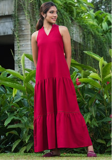 BALIE MAROON DRESS Buy NILS Online for specialGifts
