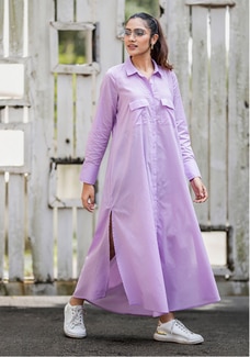 AVA PURPLE SHIRT DRESS Buy NILS Online for specialGifts