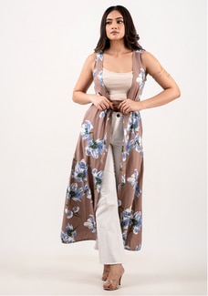 LEXI FLORAL SLEEVELESS BROWN DRESS Buy NILS Online for specialGifts