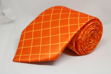 Diamond Patterned Tie in Orange Buy MOZ Online for CLOTHING