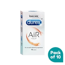 Imported Durex Air Condoms Ultra Thin - Pack of 10 Buy Infinite Business Ventures Pvt Ltd Online for specialGifts