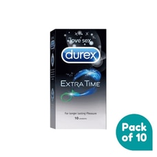 Imported Durex Extra Time Condoms - Performance Enhancing Condoms - Pack of 10 Buy Infinite Business Ventures Pvt Ltd Online for Pharmacy