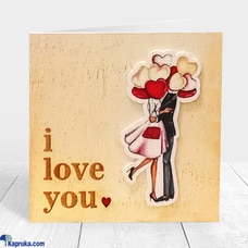 I Love You Wooden Card - Handmade Wooden Greeting Card for Him or Her Buy Tharangas Crafts Online for GREETING CARDS