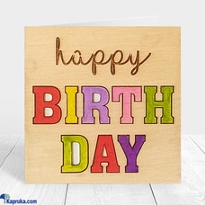 Happy Colourful Birthday Handmade Wooden Greeting Card Buy Tharangas Crafts Online for specialGifts