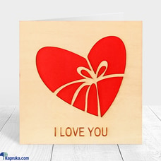 I Love You Handmade  Wooden Greeting Card for Him or Her Buy Tharangas Crafts Online for specialGifts