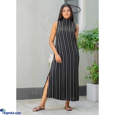 Louisa High Neck Side Slit Maxi Dress Buy KICC Online for CLOTHING