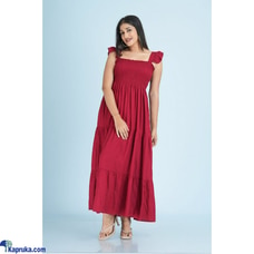 CH107 Frill sleeved smoked Dress Buy CH Glamstore (Pvt) Ltd Online for specialGifts