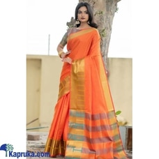 Orange Soft art silk weaving saree Buy Xiland Group Ventures Pvt Ltd Online for specialGifts