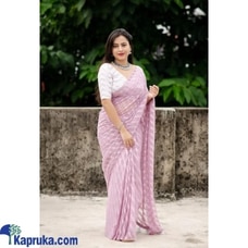 Soft chiffon saree with allover zari woven lehriya Buy Xiland Group Ventures Pvt Ltd Online for specialGifts