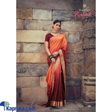 Brown Mix Orange Color Different Vichitra Weaving Border Saree Buy Xiland Group Ventures Pvt Ltd Online for specialGifts