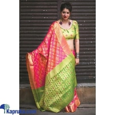 Banarasi silk weaving Patola saree with contrast pallu Buy Xiland Group Ventures Pvt Ltd Online for specialGifts