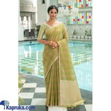 Pure linen with Katha weaving Saree Buy Xiland Group Ventures Pvt Ltd Online for specialGifts