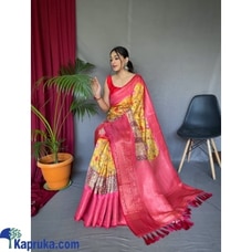 3D patola prints all over the saree with rich pallu and Tassels Buy Xiland Group Ventures Pvt Ltd Online for specialGifts