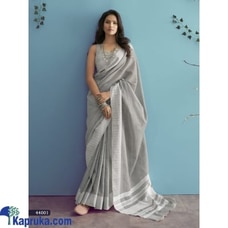 Soft Linen silk with Chikankari Weaved Border Buy Xiland Group Ventures Pvt Ltd Online for specialGifts