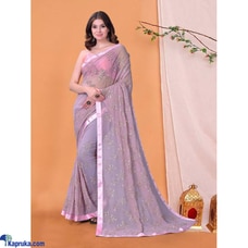Embroidered with sequins work and piping lace border Saree Buy Xiland Group Ventures Pvt Ltd Online for specialGifts