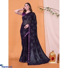 Embroidered with sequins work and piping lace border Saree Buy Xiland Group Ventures Pvt Ltd Online for specialGifts