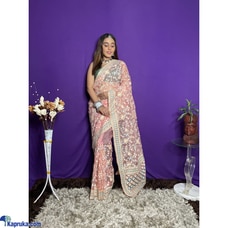 Pure orgenza saree beautiful Flower work jal and full Embroidery  Work Buy Xiland Group Ventures Pvt Ltd Online for CLOTHING