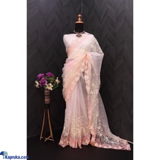 Pure Organza silk saree hand dying with viscos thread motif work Buy Xiland Group Ventures Pvt Ltd Online for CLOTHING
