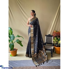 Pure soft silk saree with copper and golden zari weaved border Buy Xiland Group Ventures Pvt Ltd Online for specialGifts