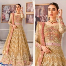 Dark Yellow and Pink Embroidered Work Net Lehenga Buy Xiland Group Ventures Pvt Ltd Online for specialGifts