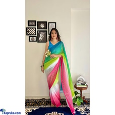 Shaded crush georgette saree Buy Xiland Group Ventures Pvt Ltd Online for specialGifts