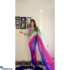 Shaded crush georgette saree Buy Xiland Group Ventures Pvt Ltd Online for specialGifts