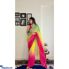 Shaded crush georgette beautiful sequinse saree Buy Xiland Group Ventures Pvt Ltd Online for specialGifts