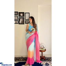 Shaded crush georgette beautiful sequinse saree Buy Xiland Group Ventures Pvt Ltd Online for specialGifts