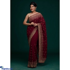 Classy Traditional Saree with Embroidery Work gota paper Buy Xiland Group Ventures Pvt Ltd Online for specialGifts