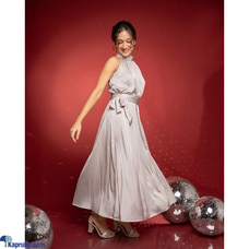 Sienna Halter neck dress -Beige Buy JoeY Clothing Online for specialGifts