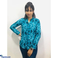 Batik Printed Long Sleeve Top - Light Blue Buy FENDY Online for CLOTHING