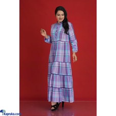 Purple Check Frill Dress Buy Innovation Revamped Online for CLOTHING