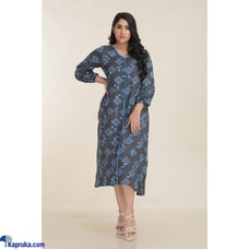Blue Satin Cotton Printed Dress Buy Innovation Revamped Online for CLOTHING
