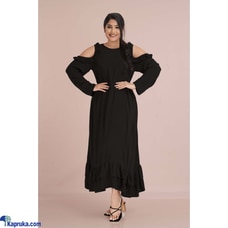 Black Cut Out Ruffle Dress Buy Innovation Revamped Online for CLOTHING