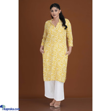Cotton Silk  Printed Floral Leaf Kurta Top Buy Innovation Revamped Online for CLOTHING