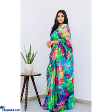 Multi Colour tie dye saree Buy Teal Online for CLOTHING