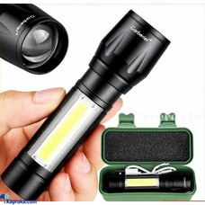 Rechargeable Flash Light Police Tactical COB XPE LED Pocket Torch USB Charging Camping Lamp Outdoor Buy Rav & Company Online for ELECTRONICS